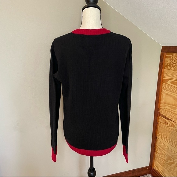 Ugly Christmas Sweater Santa Claus Reindeer Tree Snowflake Knit Sweater Medium - Picture 3 of 8